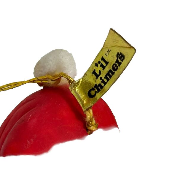 PENGUIN Bell Christmas Ornament Bisque Porcelain L'il Chimers Jasco Vtg - Picture 7 of 7